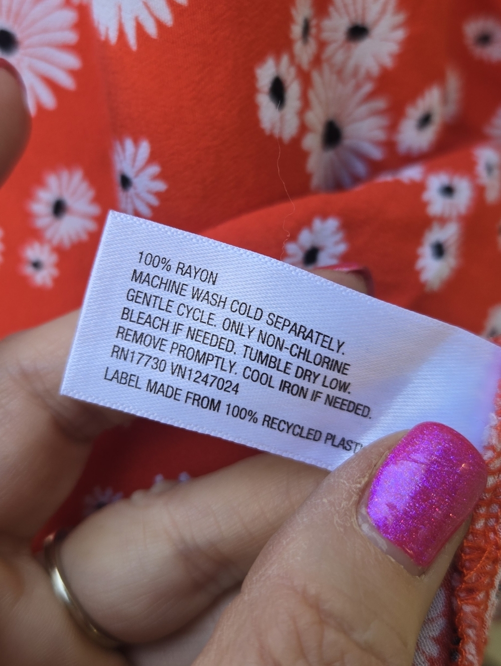 Rixo For Target Orange Floral V-Neck Puff Sleeve Dress - Picture 8 of 8